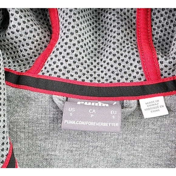 PUMA SCUDERIA FERRARI MOTORSPORT GRAY FULL ZIP HOODIE JACKET MEN'S SIZE SMALL - Picture 7 of 7